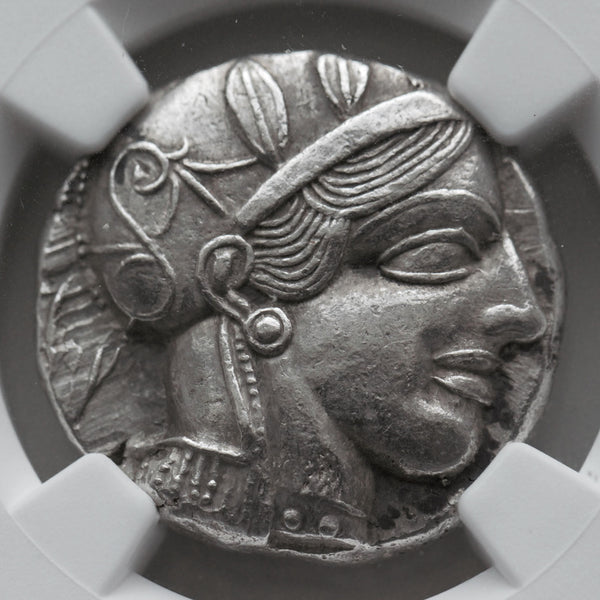 440 B.C. Ancient Greek Silver Tetradrachm Coin of Athens, Athenian