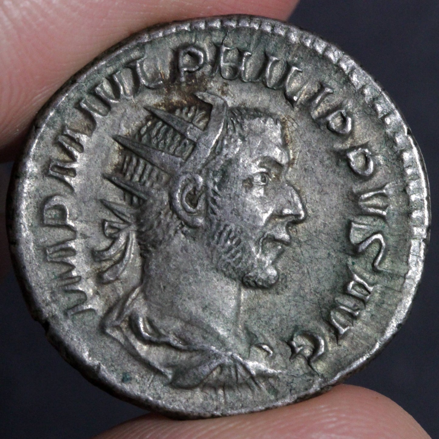 philip i antoninianus obverse side