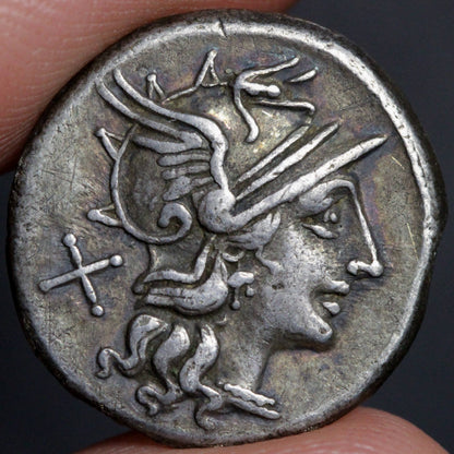 roma head denarius obverse side