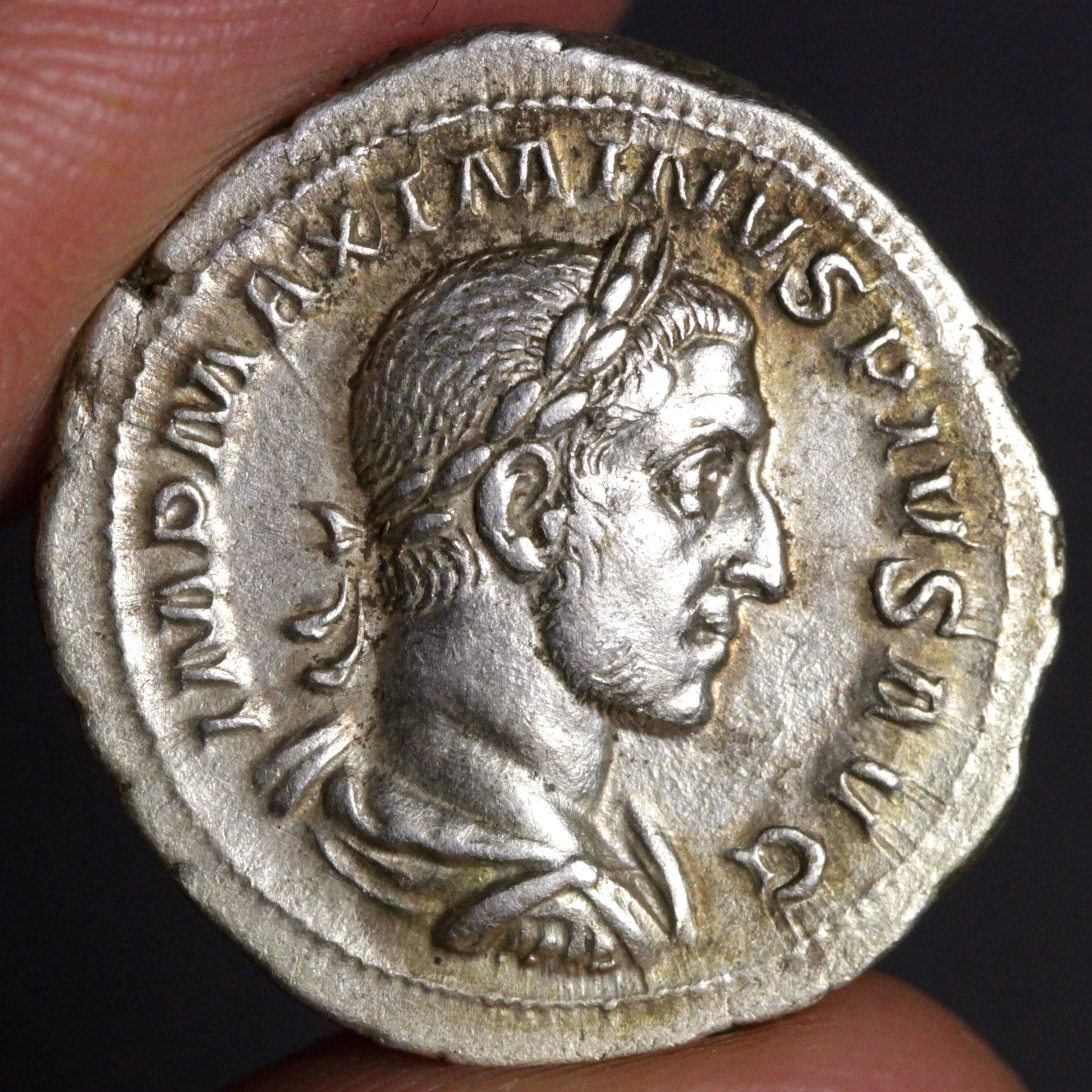 maximinus thrax denarius obverse