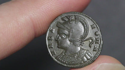 constantine the great coin being rotated to show both sides