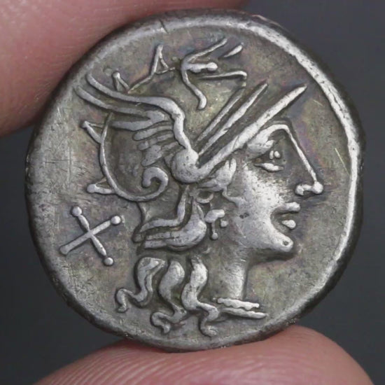 video of roma denarius showing both sides