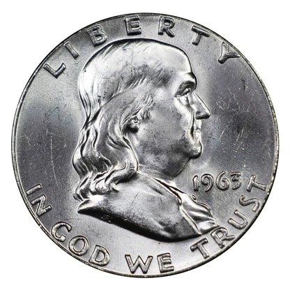 1963 U.S. Franklin Silver Half Dollar