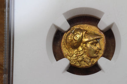 330 B.C. Alexander the Great Ancient Greek Gold Stater Coin, NGC Choice XF