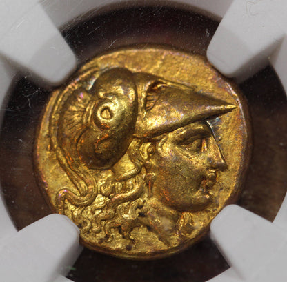 330 B.C. Alexander the Great Ancient Greek Gold Stater Coin, NGC Choice XF