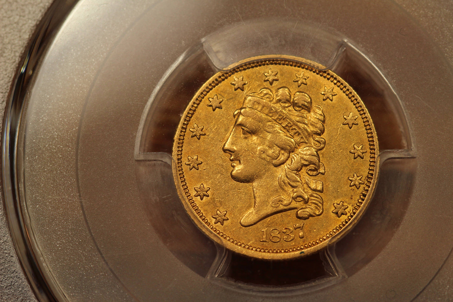 1837 U.S. Classic Head Gold Quarter Eagle, PCGS XF-45 Condition