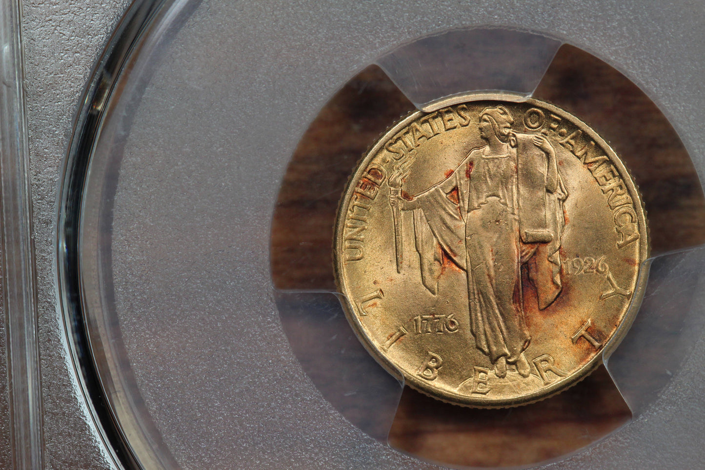 1926 U.S. Sesquicentennial Commemorative Gold Quarter Eagle, PCGS MS-64, Toned