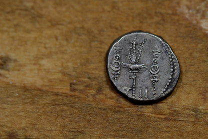 Mark Antony Ancient Roman Silver Denarius Coin, 32 BC, Legionary Denarius, Roman Republic