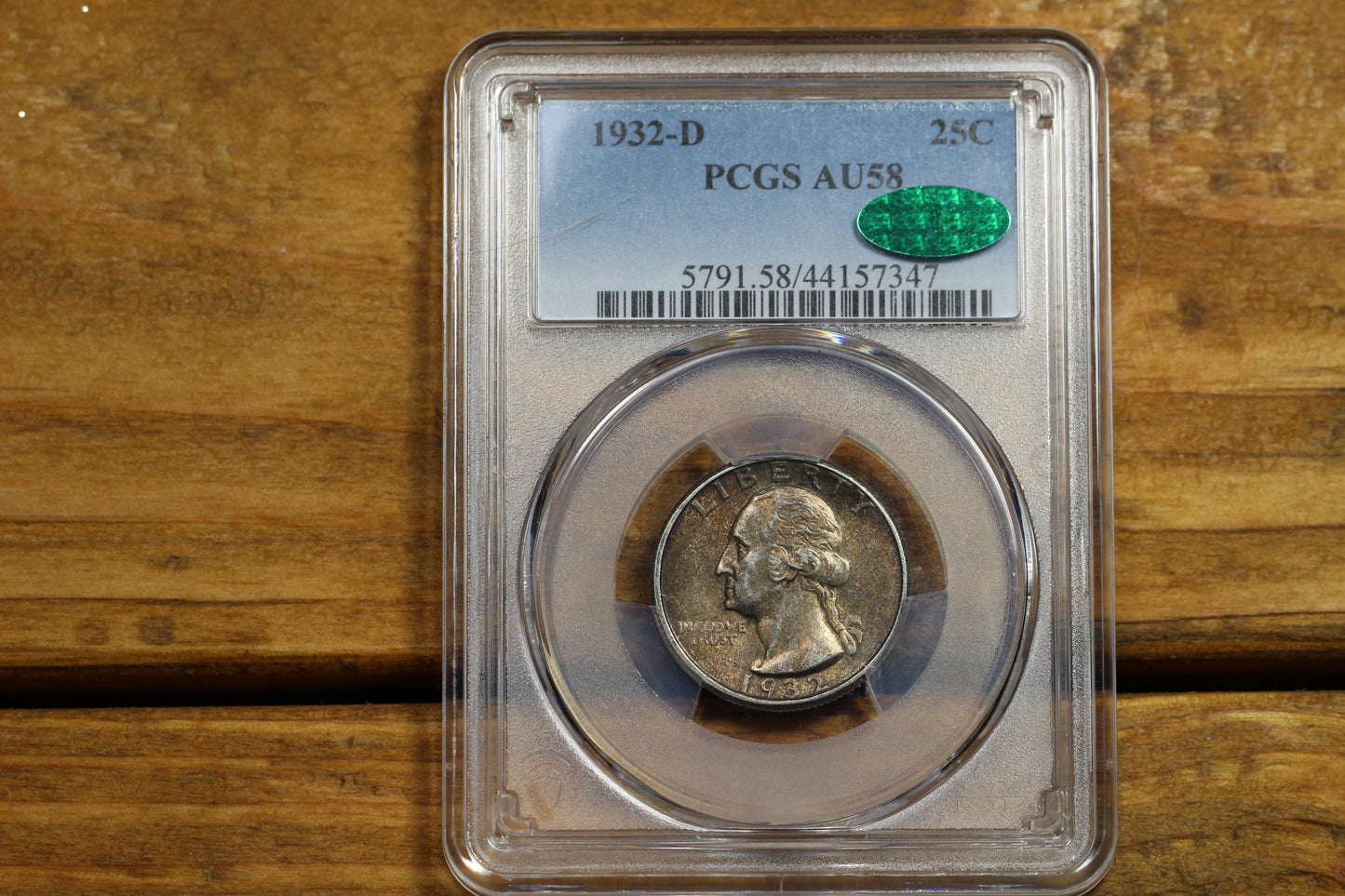 1932-D U.S. Washington Quarter, PCGS AU-58 CAC