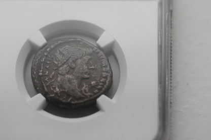 116 A.D. Ancient Roman Provincial Tetradrachm, Alexandria Egypt, NGC Ch F, Emperor Trajan, Nilus Bust