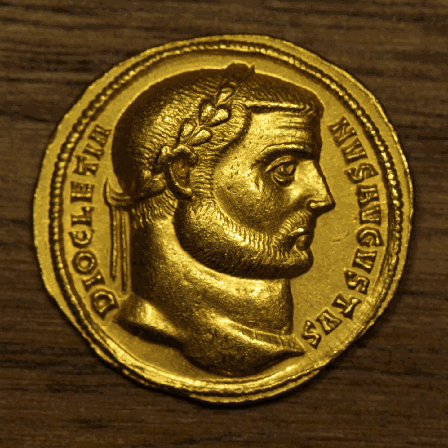 296 AD Emperor Diocletian Ancient Roman Gold Aureus Coin | NGC AU